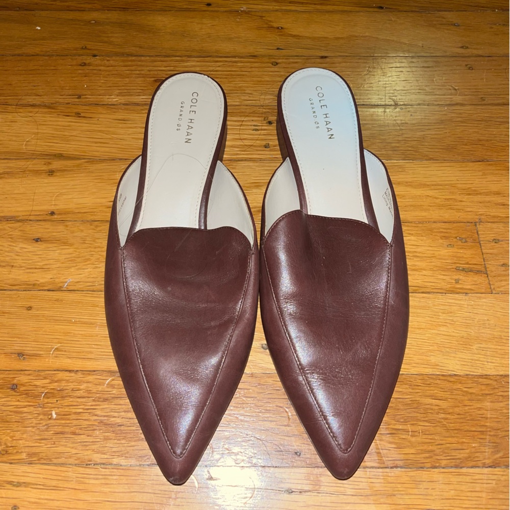 Cole Haan Chocolate Brown Mules